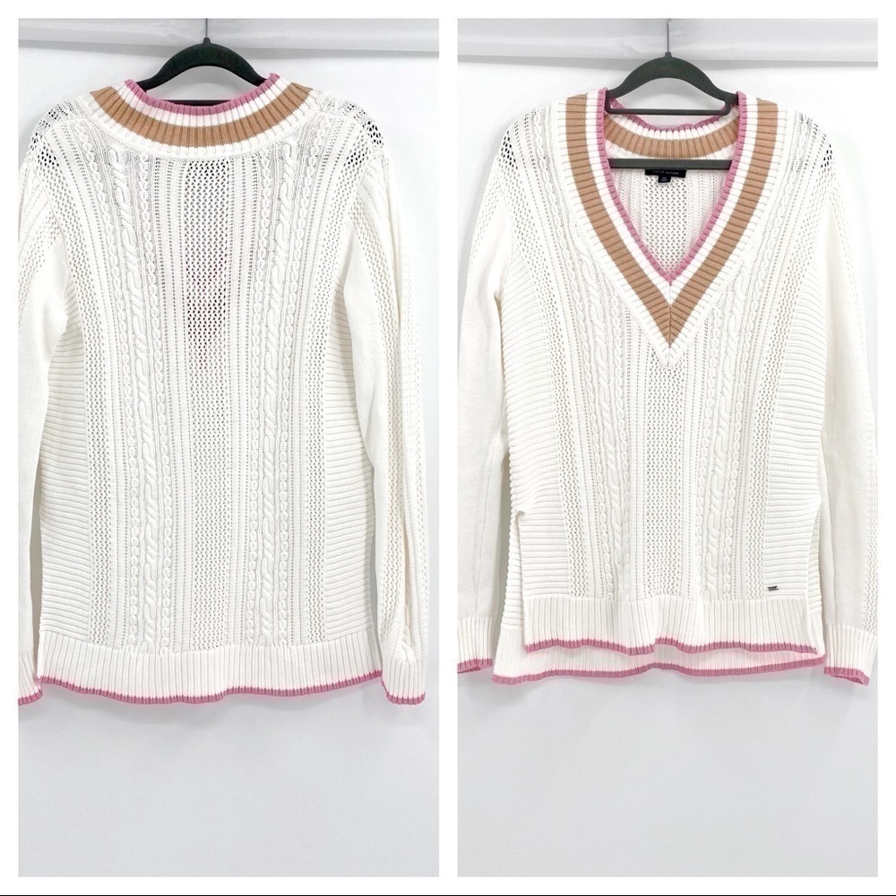 Tommy Hilfiger Cotton Mixed-Knit Cricket Sweater - Picture 2 of 8